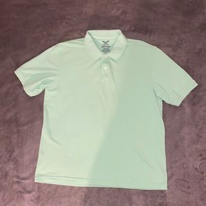 Faded Glory Lime Green Collard Polo Large